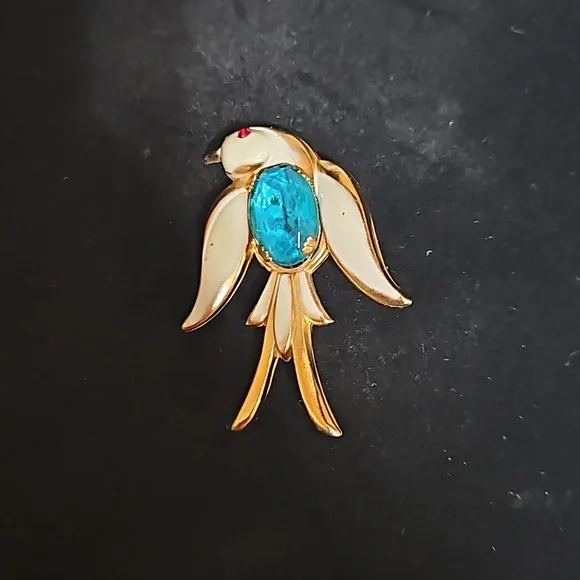 Vintage Coro Jelly Belly enameled bird - Picture 1 of 5